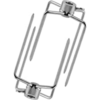 Los mejores  - Pinza para carne para escupir giratoria set de 2 - Acero inoxidable - Fija la parrilla doble
